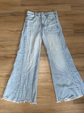 PILCRO Light Blue Women's Flared Jeans